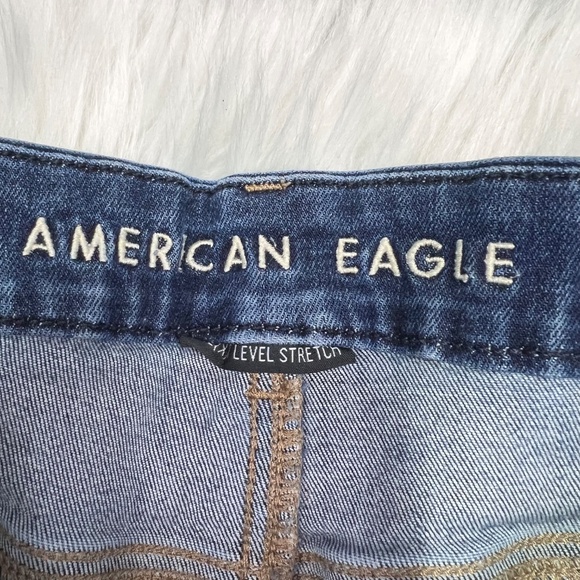 👖|•AMERICAN EAGLE•| Curvy Hi-Rise Jegging Distressed Size 16👖 - Picture 4 of 8